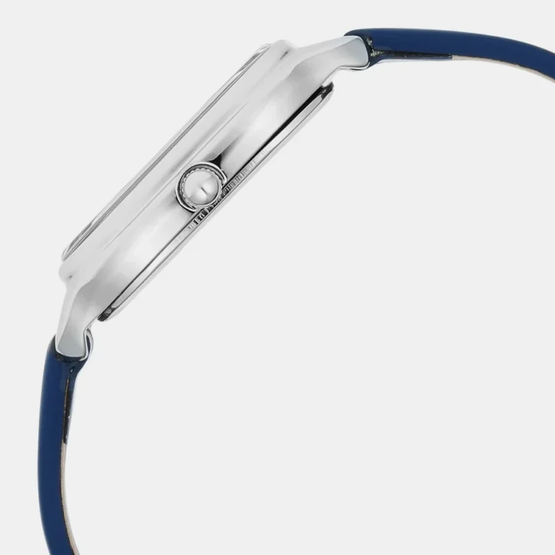 Titan Workwear Quartz Analog White Dial Blue Leather Strap Watch For Women 2733SL02 - Image 3
