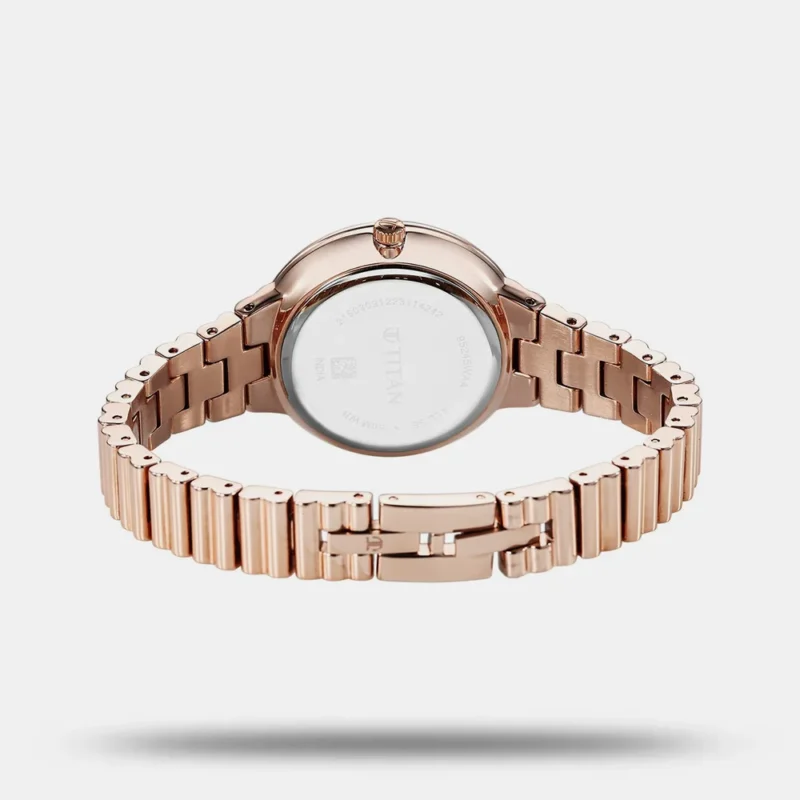 Titan Aura Quartz Analog Silver Dial Stainless Steel Strap Watch for Women 95245WM02 - Image 4