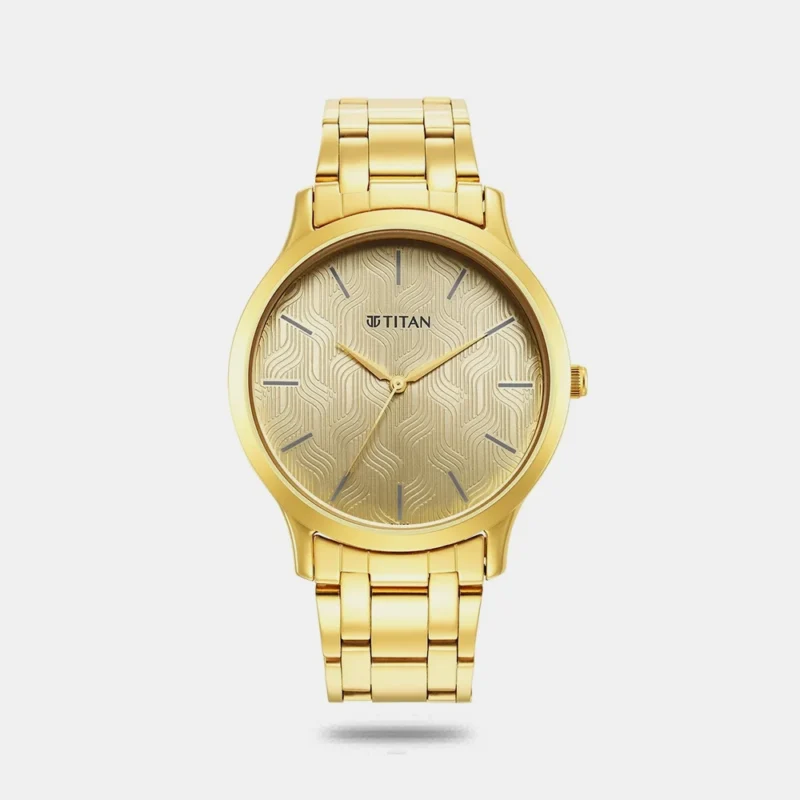 Karishma Radiance Champagne Dial Analog Watch for Men 1825YM03