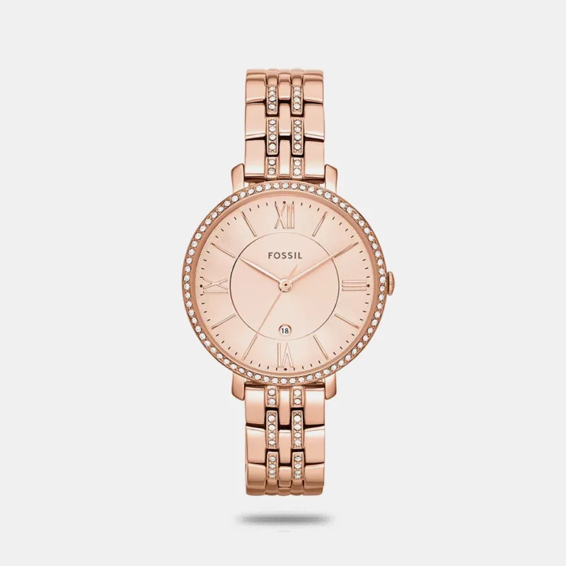 Fossil Women's Rose Gold Analog Stainless Steel Watch ES3546