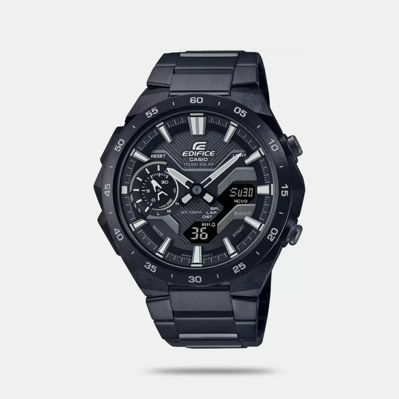 Casio Edifice Men Quartz Analog-Digital Black Dial Stainless Steel Watch EDIFICE ECB-2200DC-1ADF - ED589