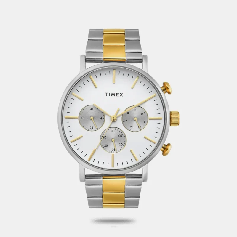Timex Men Warm Silver Round Multifunction Dial Watch- TWEG20026