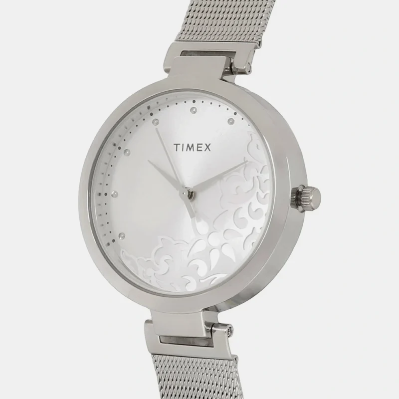 Timex Fashion Women's Silver Dial Round Case 3 Hands Function Watch -TW000X216 - Image 2