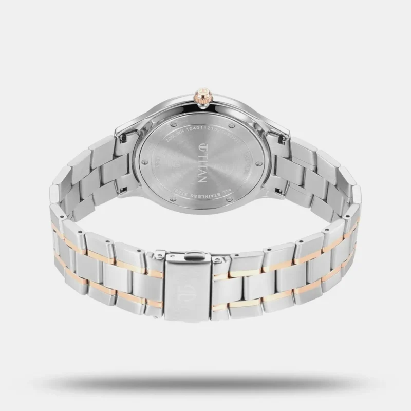 Titan Classique Slimline Silver Dial Analog with Date Stainless Steel Strap watch for Men NS90142KM01 - Image 4