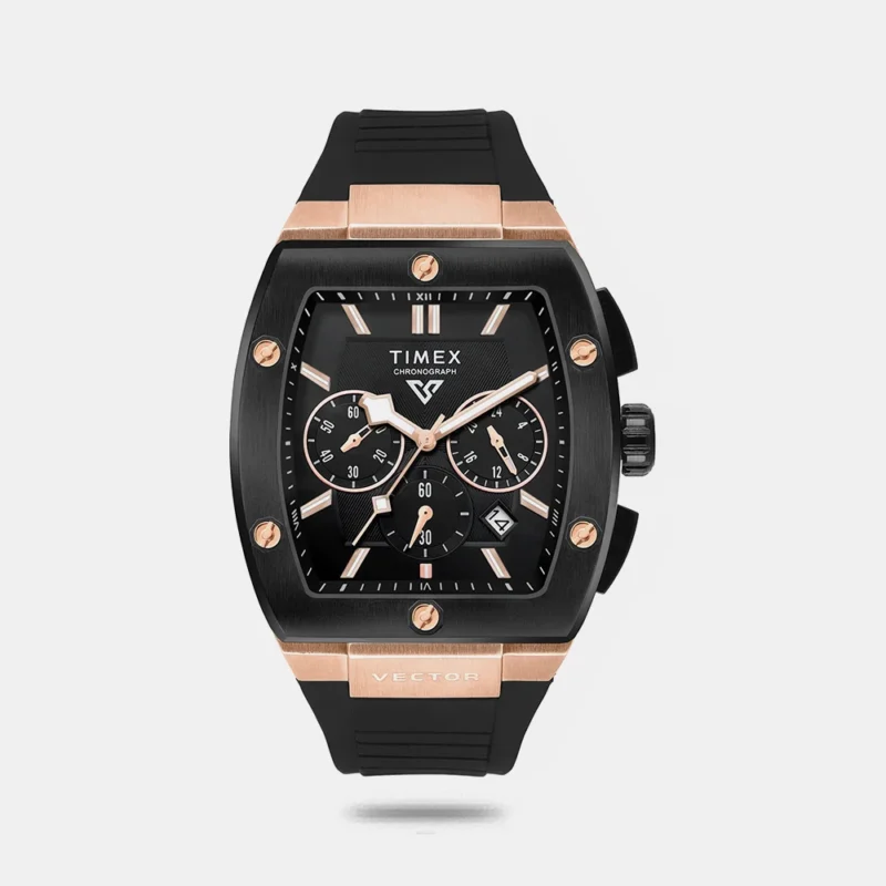 TIMEX Vector Men Black Rectangle Chronograph Dial Analog Watch - TWEG26201