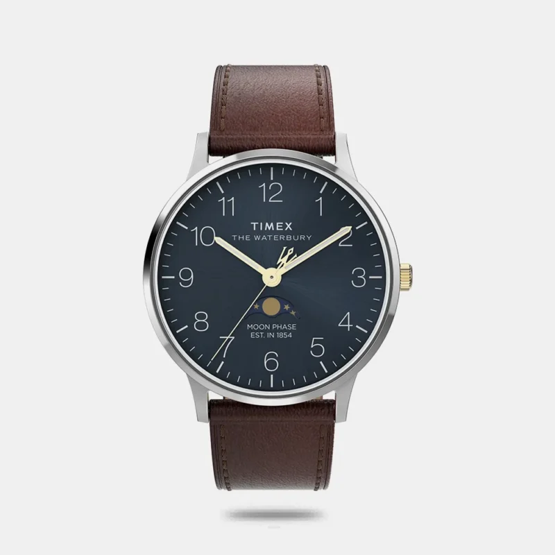 TIMEX Waterbury Men Blue Round Dial Analog Watch - TW2W75600UJ