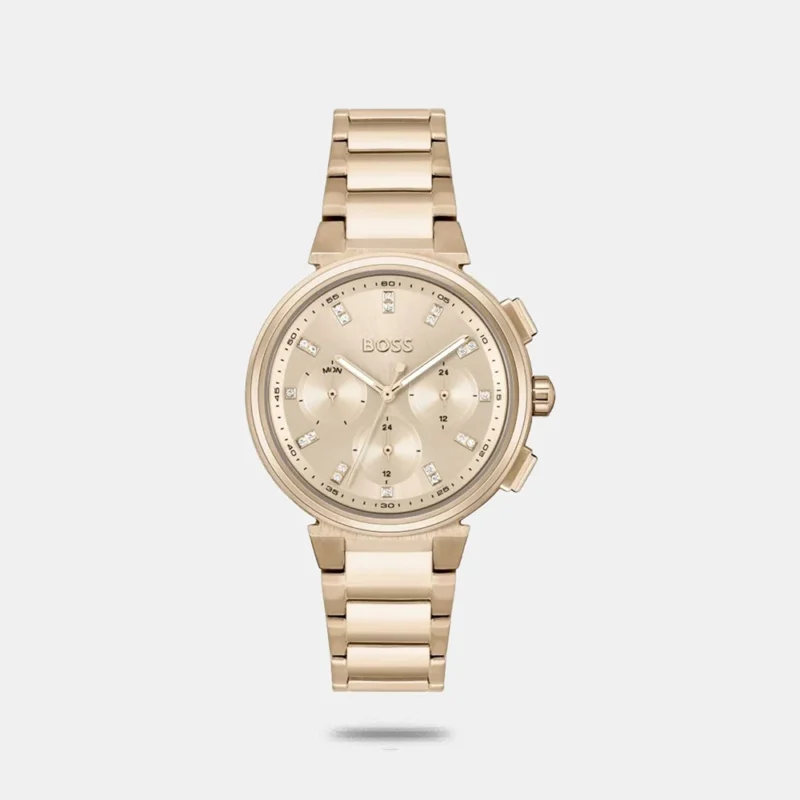 Boss Women Pink Multi-Function Stainless Steel Watch 1502678
