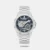 A must-have timepiece for all the watch aficionados, this men's analog watch from KENNETH COLE will be a perfect pick. The blue round dial is housed in a case. It exhibits a crown for time adjustment. The stainless steel strap comes in a silver hue that further elevates the look of the timekeeper. Moreover, it is equipped with a fold-over clasp with a double push-button safety clasp to ensure a secure fit on the wrist.