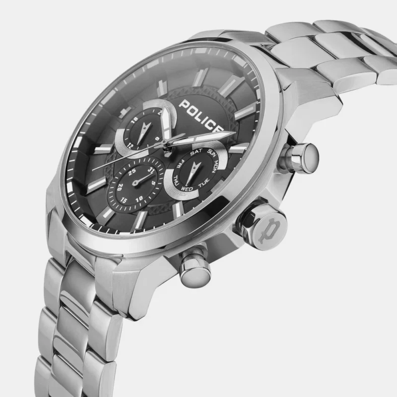 Police Black Dial Silver Strap Multifunction Watch for Men NEPLPEWJK2204201 - Image 2