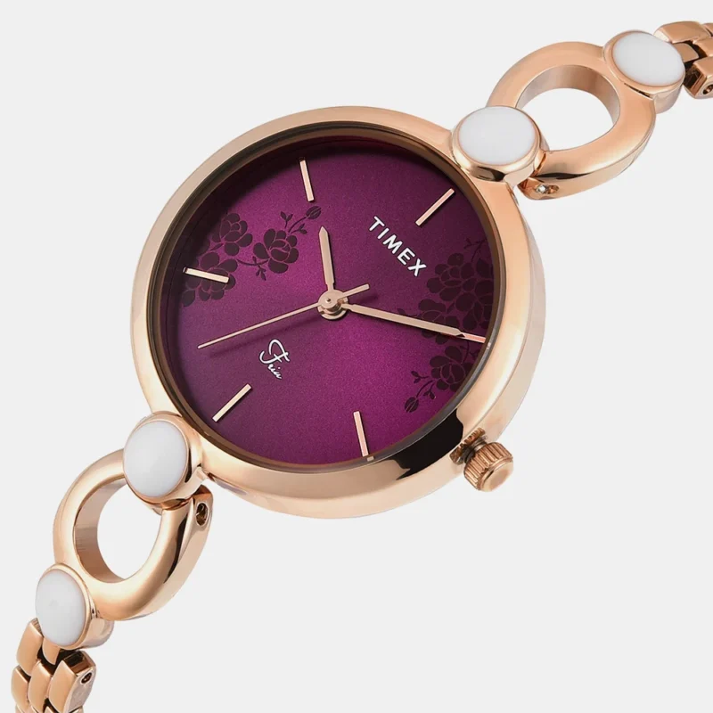 TIMEX Women Magenta Round Dial Analog Watch - TWEL18110 - Image 2