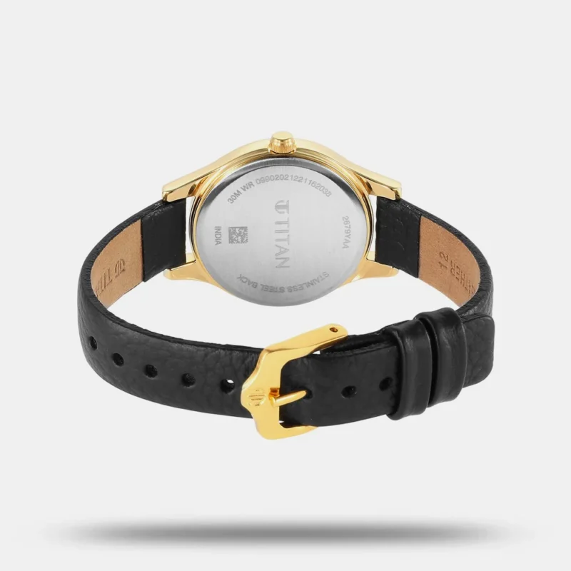 Titan Karishma White Dial Analog Leather Strap watch for Women 2679YL01 - Image 4