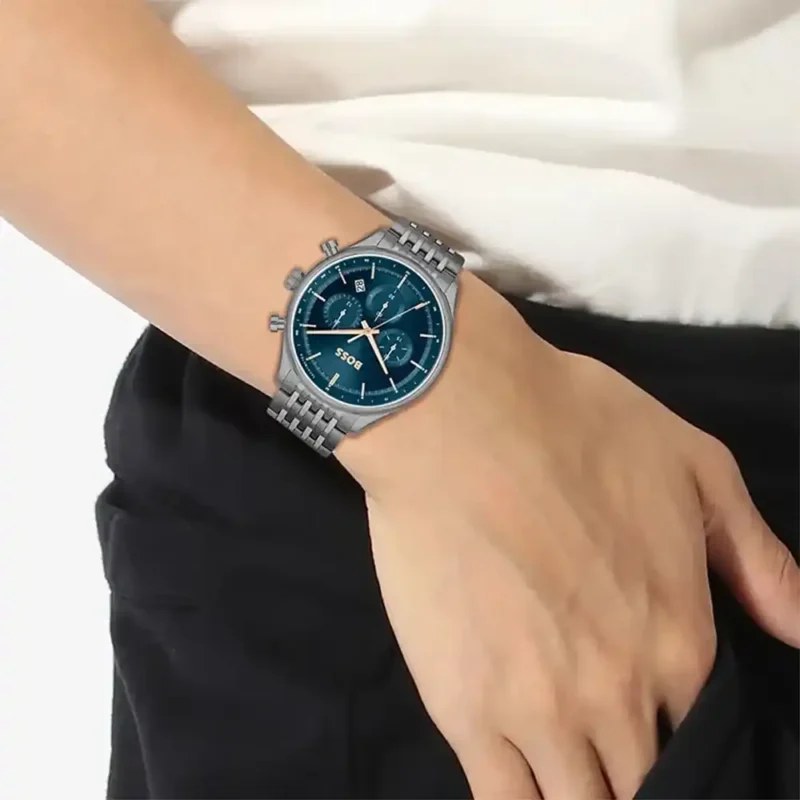 Boss Gregor Men's Blue Chronograph Stainless Steel Watch 1514083 - Image 3