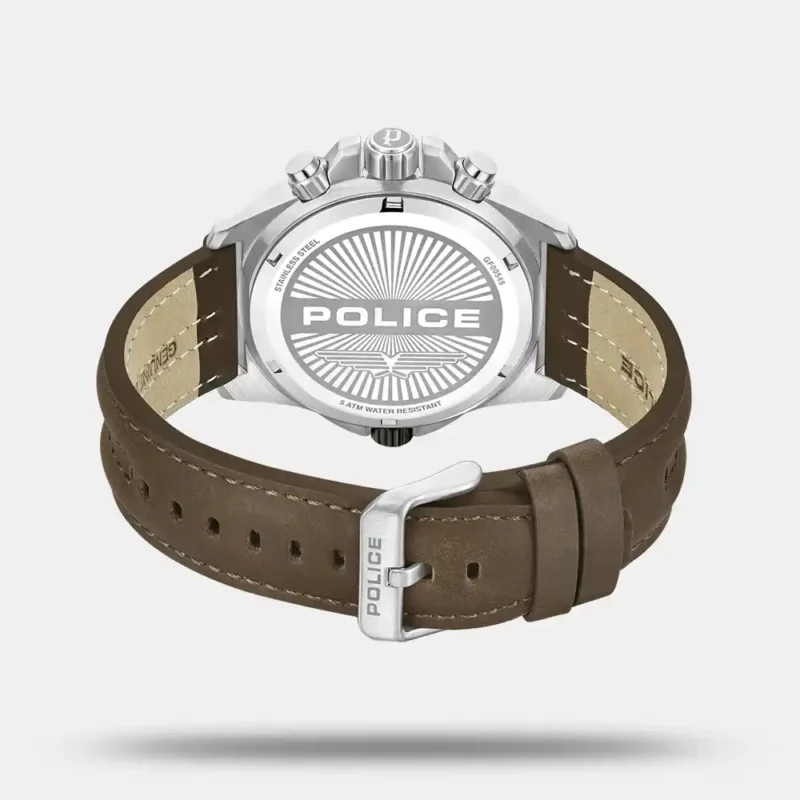Police Men's Brown Multifunction Leather Watch PLPEWGF0054501 - Image 4