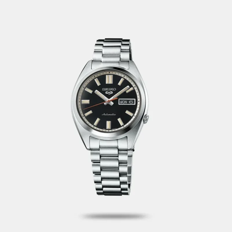 Men Seiko 5 Sports Automatic Black Dial Analog Stainless Steel Watch - SRPK89K1