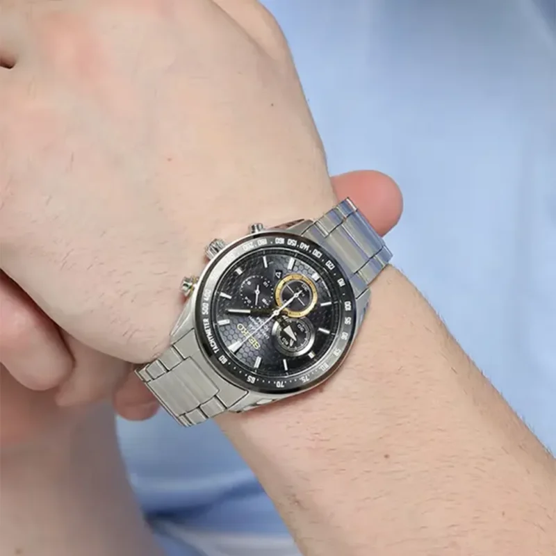 Seiko Men Black Solar Chronograph Watch - SSC581P1 - Image 4