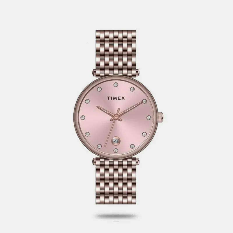 Timex Women Rose Gold Dial Analog Watch - TWEL21601