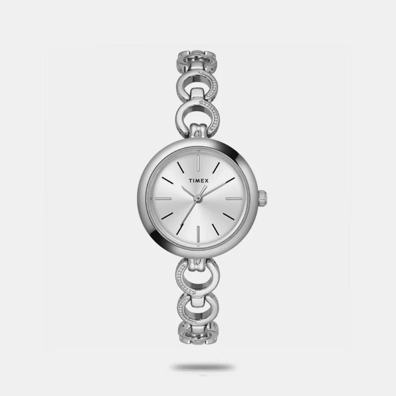 Timex Women's Silver Analog Stainless Steel Watch TWEL11432