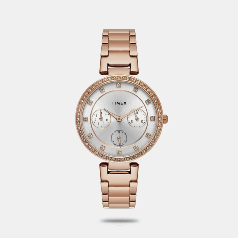 Timex Cosmic Awe Women Multifunction Round Dial Silver Watch - TWEL18702