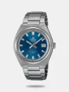 This CASIO analog watch is a signature timepiece. It features a round dial with sleek hour indices, a date window, and a water resistance of up to 100 meters. The stainless-steel strap ensures durability, while the secure foldover clasp closure adds comfort and security.