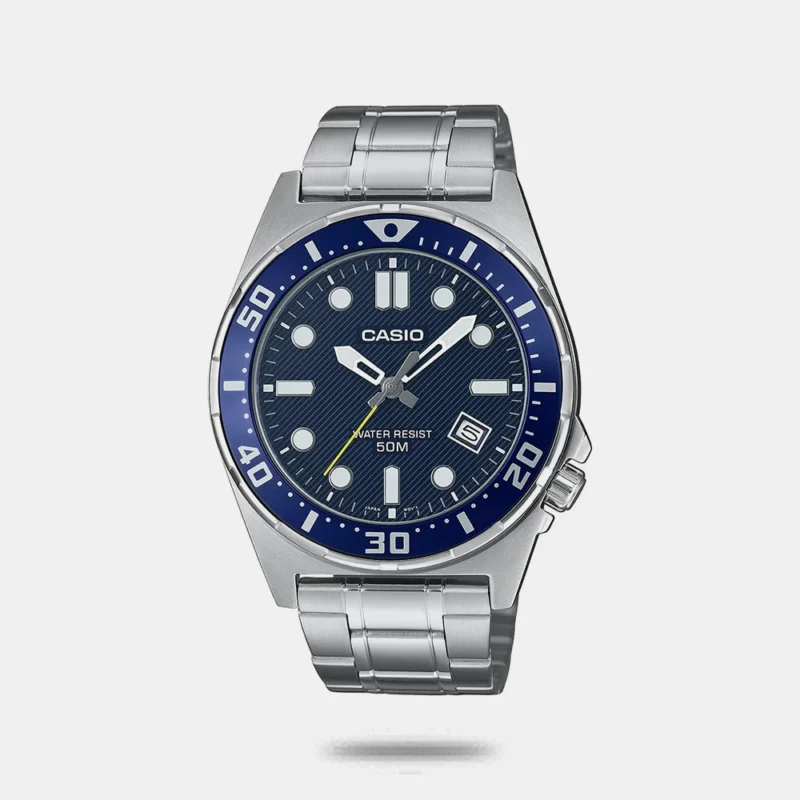 Casio Enticer Men Blue Dial Analog Stainless Steel Watch MTD-135D-1AVDF - A2377