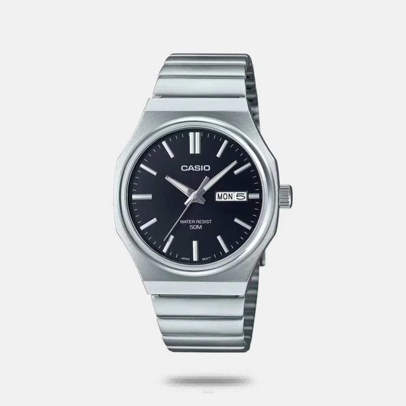 Casio Enticer Men Black Dial Analog Stainless Steel Watch MTP-E735D-1AV - A2416