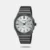 Go for bold, streamlined style with a classic, easy-read analog watch featuring a metal octagonal case. Enjoy handy functions like water resistance up to 50 meters and date-day display.