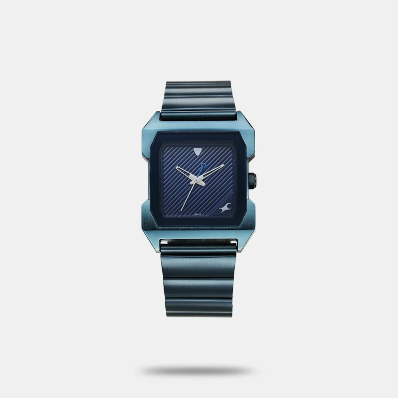 Fastrack Pulse Quartz Analog Blue Dial Blue Stainless Steel Strap Watch For Guys - 1474QM01