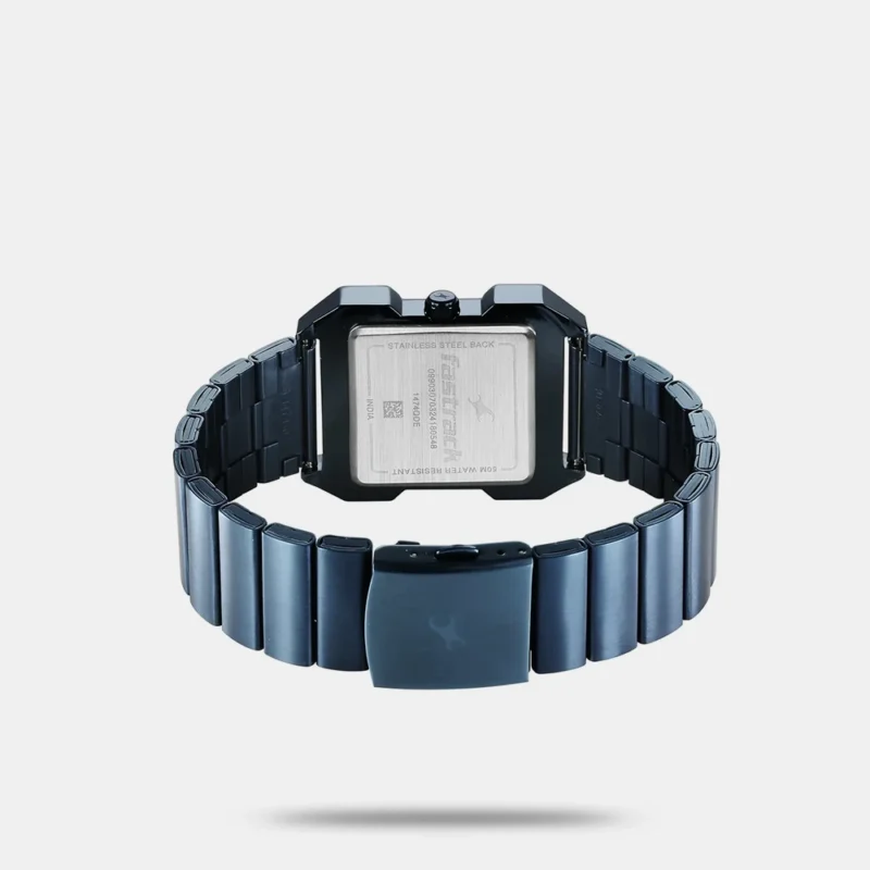 Fastrack Pulse Quartz Analog Blue Dial Blue Stainless Steel Strap Watch For Guys - 1474QM01 - Image 4