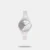 Sleek Style With A Smooth Sensual Flow: Elegantly Sculped Asymmetric Case That Continues Effortlessly Into A Dual-Finish Sizeable Bangle. Sunray And Vertically Brushed Dial Mimics The Beautiful Curvature Of This Timepiece.Dial Color:Silver,Strap Color:Silver,Code:25200234