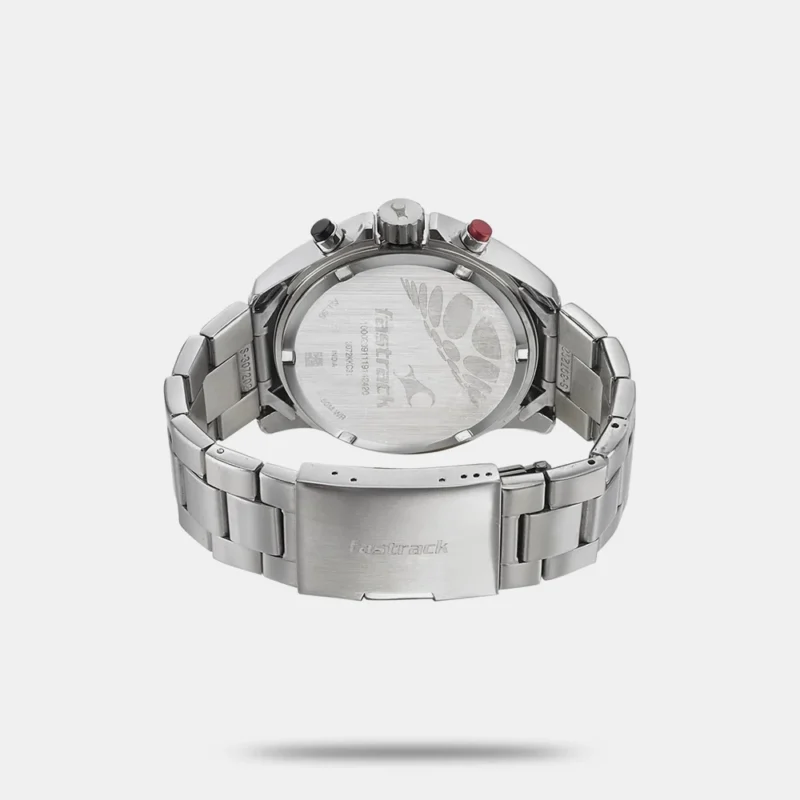 Fastrack Hitlist Quartz Chronograph Blue Dial Stainless Steel Strap Watch for Guys - 3072SM06 - Image 3
