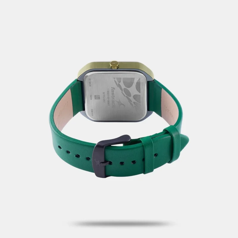 Fastrack After Dark Quartz Analog Green Dial Leather Strap Watch for Guys - 3272QL01 - Image 4