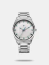 <div class="a-expander-content a-expander-partial-collapse-content" data-expanded="false"> Spruce your ensemble with this watch featuring a round dial with bar hour markers, 3 chronographs, 50m water resistance, and a metal strap with a fold-over clasp. </div>