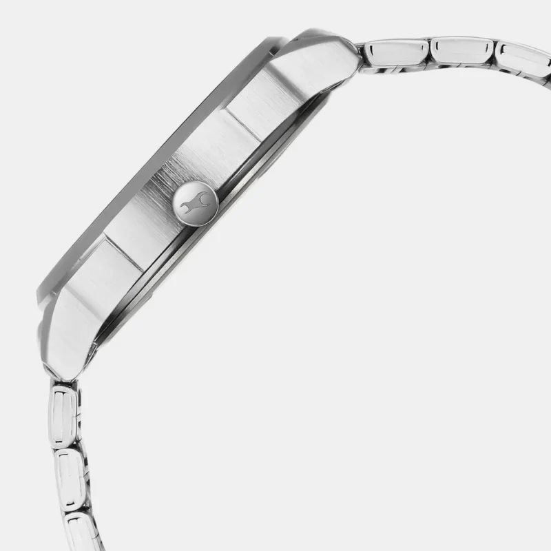 Fastrack Quartz Analog White Dial Silver Stainless Steel Strap Watch for Guys - 3273SM01 - Image 4