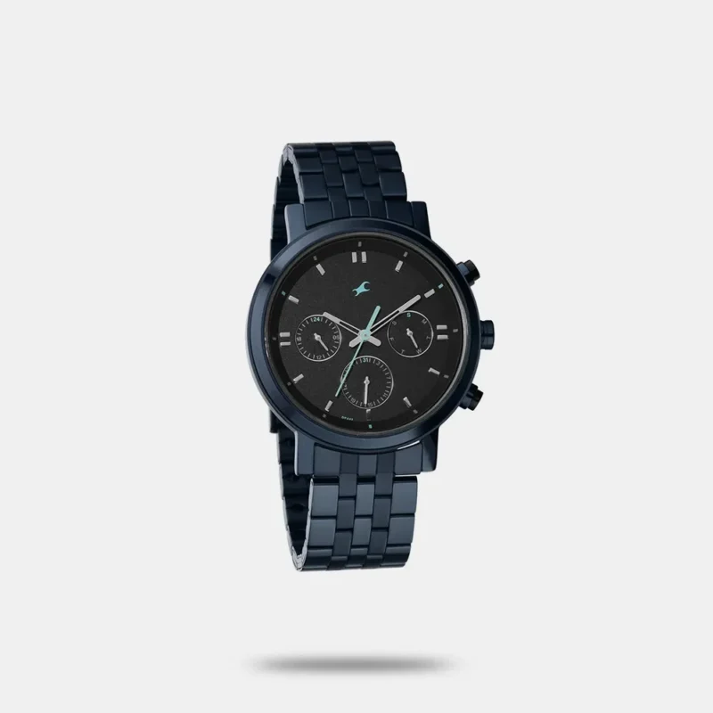 Fastrack Tick Tock Quartz Analog Black dial Metal Strap Watch for Guys - 3287KM04 - Image 2