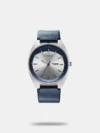 Stand out in style in this watch featuring a stainless steel bracelet strap and a round dial. This watch is secured with a push-button deployant clasp. It has stick hour markers, 3 chronograph sub-dials, and 50m water resistance.