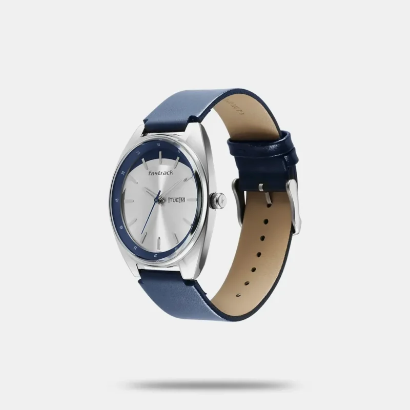 Fastrack Snob X Silver Dial Leather Strap Watch for Guys - 3292SL01 - Image 2