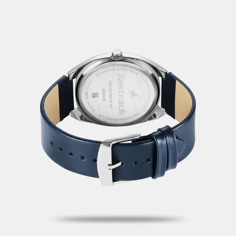 Fastrack Snob X Silver Dial Leather Strap Watch for Guys - 3292SL01 - Image 3