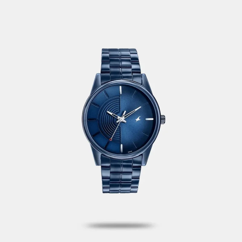 Fastrack Stunnerse Quartz Analog Blue Dial With Blue Metal Strap Watch for Guys - 3305QM02