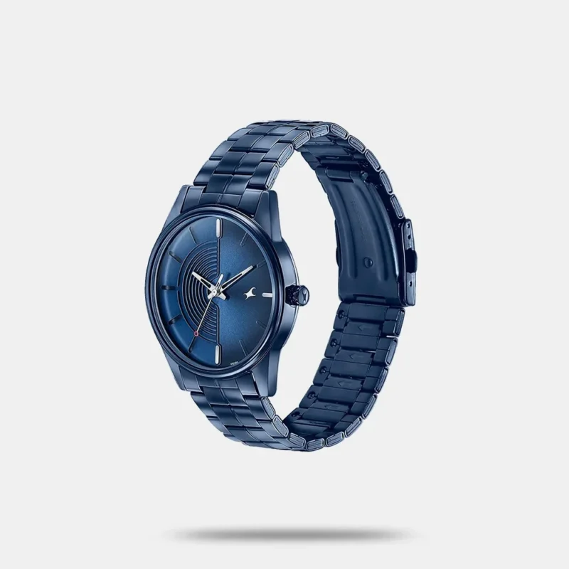 Fastrack Stunnerse Quartz Analog Blue Dial With Blue Metal Strap Watch for Guys - 3305QM02 - Image 2