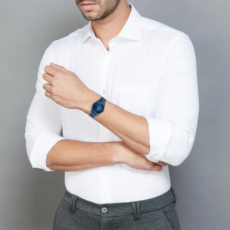 Fastrack Stunnerse Quartz Analog Blue Dial With Blue Metal Strap Watch for Guys - 3305QM02 - Image 5