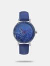 Blurring the boundaries between form and functionality, this women's analog watch from the fabric collection by Fastrack is a must-have. Operated by a quartz movement and safeguarded by a mineral glass, the blue assymetrical dial is encased in a 22.5 mm case. It showcases plain three hands, brand naming and a crown for time adjustment. The fabric strap showcases a blue hue that uplifts the look of the watch. Moreover, it is fitted with a buckle clasp to ensure a secure fit on the wrist.