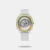 <div class="MuiBox-root jss912">Add a classy touch to your attire by wearing this unisex's watch from the collection by Fastrack. The grey round dial is protected by a sapphire glass. It features crown for time adjustment. The pu strap flaunts a white hue that accentuates the look of the watch. Besides, it is completed with a buckle clasp to ensure a secure fit on the wrist.</div>