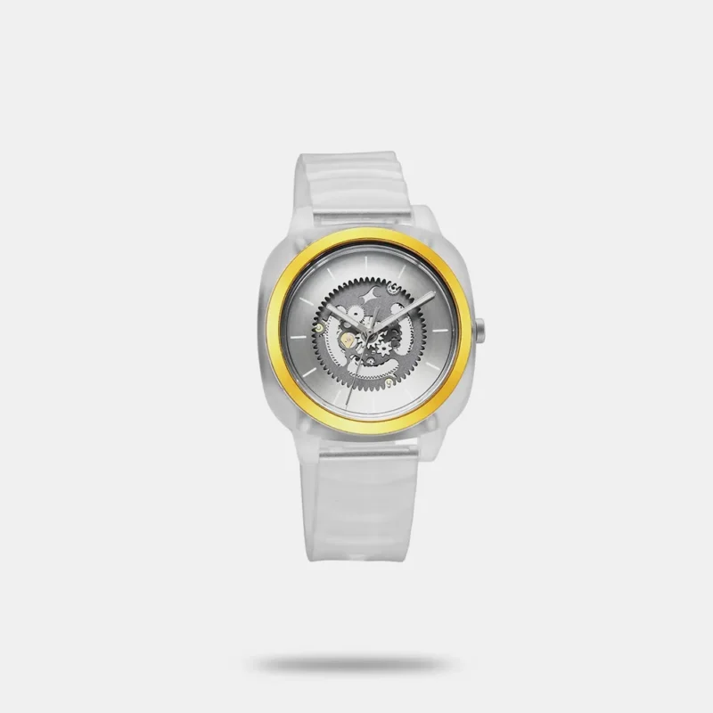 Fastrack Bare Quartz Analog Skeleton Unisex Watch With Grey Dial And Translucent Plastic Strap - 3312PP01 - Image 2