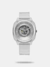 <div class="MuiBox-root jss912">Add a classy touch to your attire by wearing this unisex's watch from the collection by Fastrack. The grey round dial is protected by a sapphire glass. It features crown for time adjustment. The pu strap flaunts a white hue that accentuates the look of the watch. Besides, it is completed with a buckle clasp to ensure a secure fit on the wrist.</div>