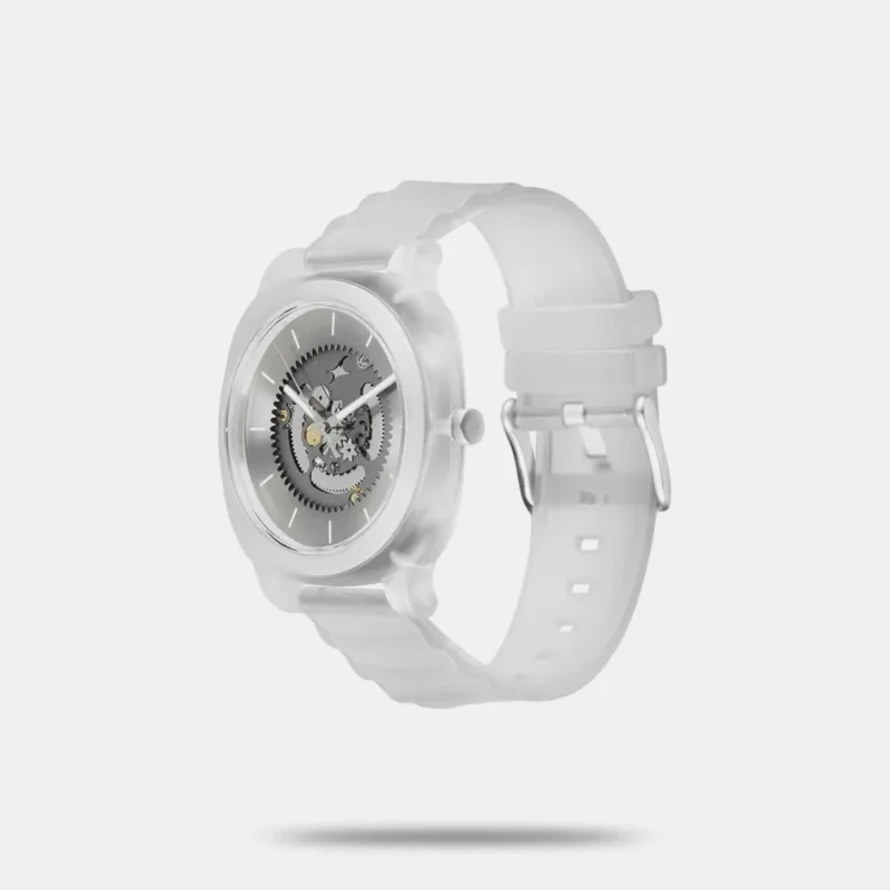 Fastrack Bare Quartz Analog Skeleton Unisex Watch With Grey Dial And Translucent Plastic Strap - 3312PP02 - Image 2