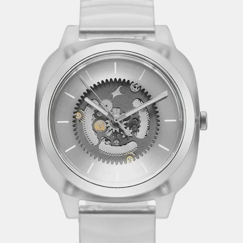 Fastrack Bare Quartz Analog Skeleton Unisex Watch With Grey Dial And Translucent Plastic Strap - 3312PP02 - Image 4