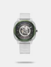 <div class="MuiBox-root jss912">Amaze everyone around you by wearing this unisex's watch from the collection by Fastrack. The grey round dial is protected by a sapphire glass. It features crown for time adjustment. The pu strap comes in a white hue that further elevates the look of the timekeeper. Besides, it is completed with a buckle clasp to ensure a secure fit on the wrist.</div>