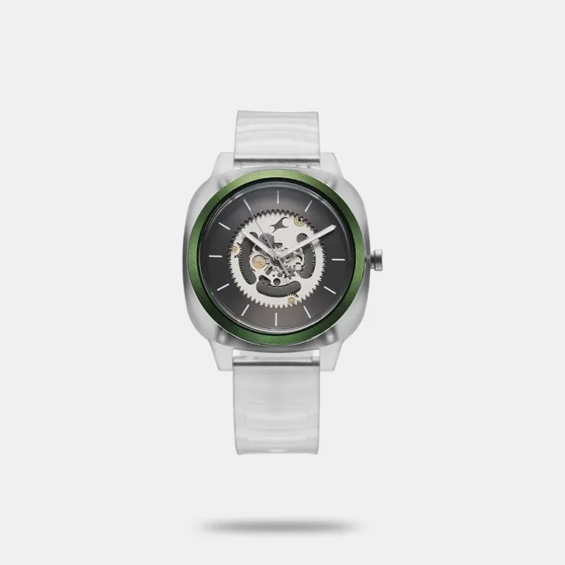 Fastrack Bare Quartz Analog Skeleton Unisex Watch With Anthracite Dial And Translucent Plastic Strap - 3312PP04