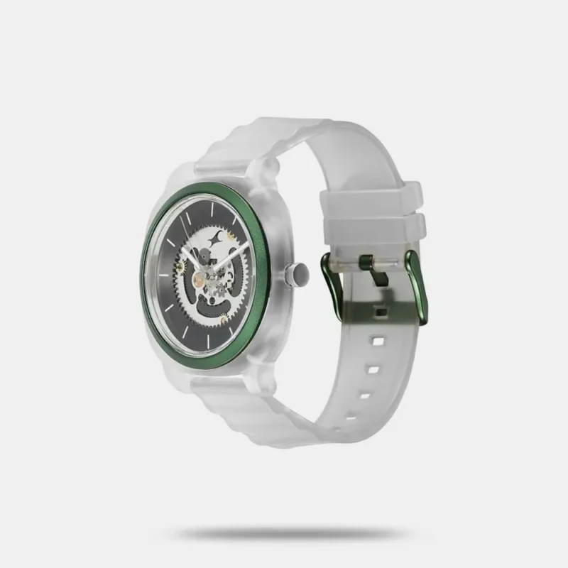 Fastrack Bare Quartz Analog Skeleton Unisex Watch With Anthracite Dial And Translucent Plastic Strap - 3312PP04 - Image 2