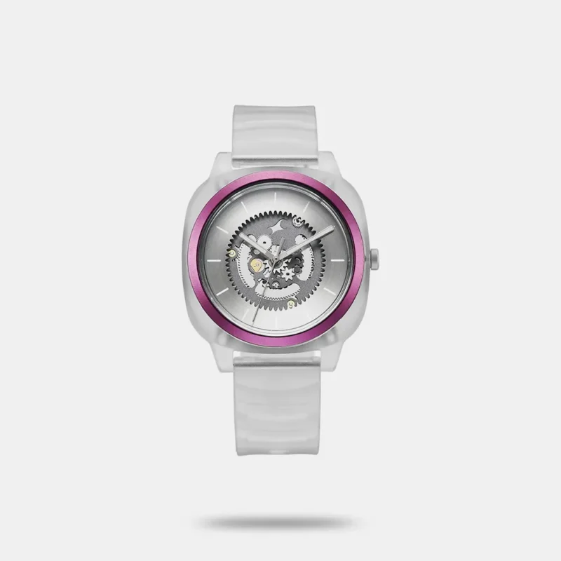 Fastrack Bare Quartz Analog Skeleton Unisex Watch With Grey Dial And Translucent Plastic Strap - 3312PP05